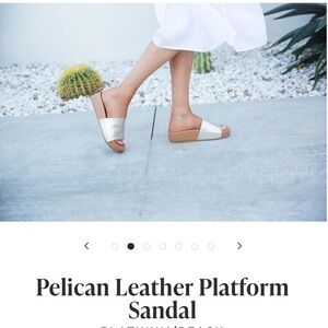 Beek Pelican Platform Sandals / Slides Size 8, in Platinum